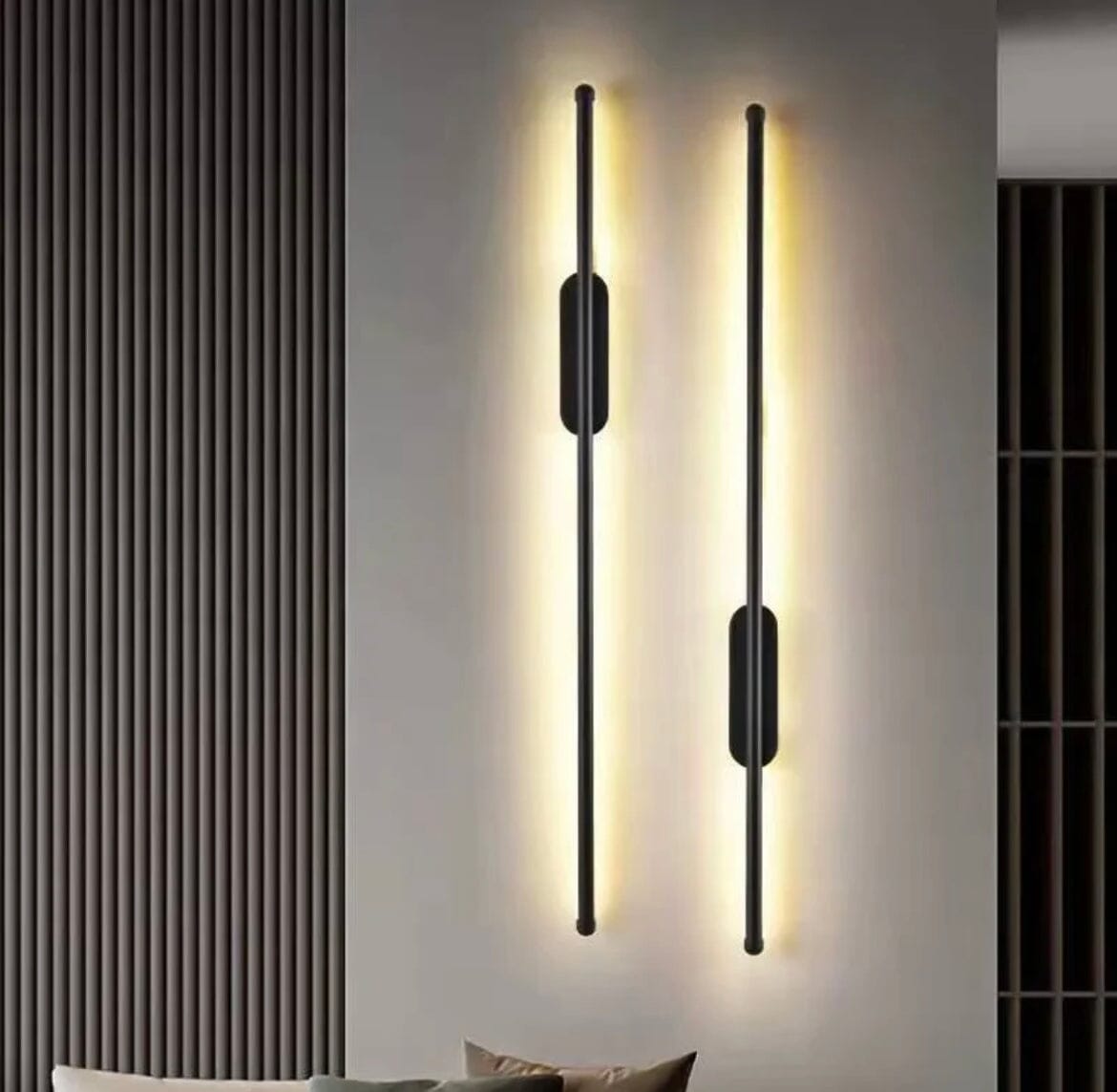 Lyra Tube Wall Light Noir LED With Acrylic Shade And Aluminum Body