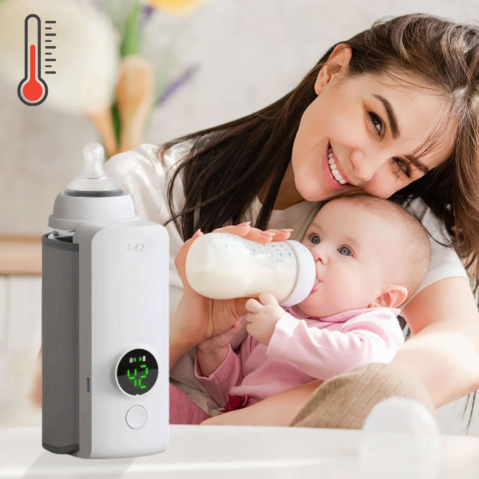Portable Bottle Warmer – Compact & Convenient Baby Bottle Heater for On-the-Go Use
