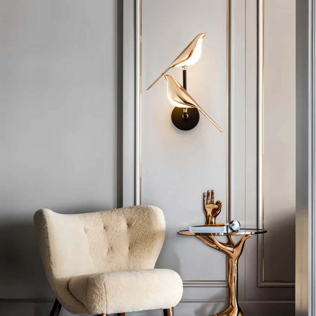 Bird - Luxury Golden Bird Wall Lamp