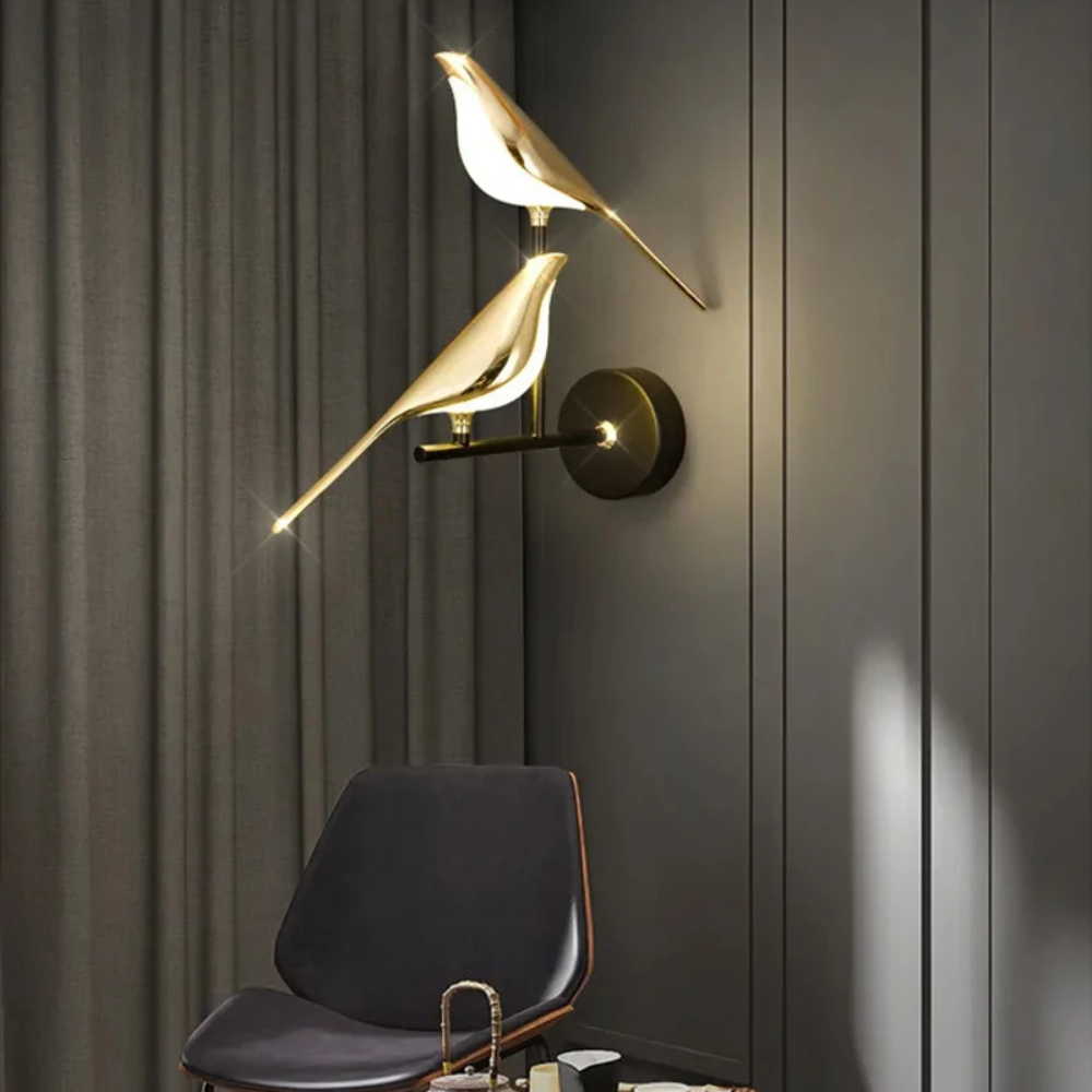 Bird wall lamp