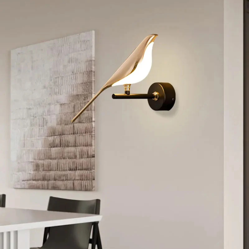 Bird wall lamp