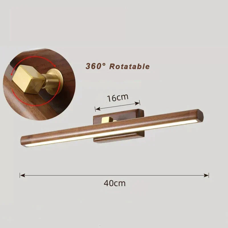 LumiMystic - lampa z černého ořechu - ideální do koupelny