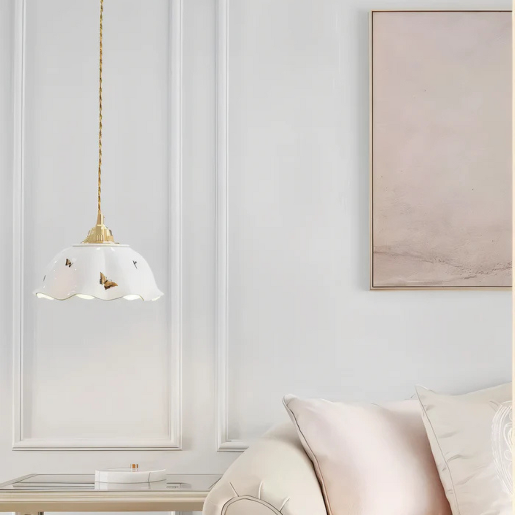 Bliss - Keramisk sommerfugl LED hengelampe spisebord