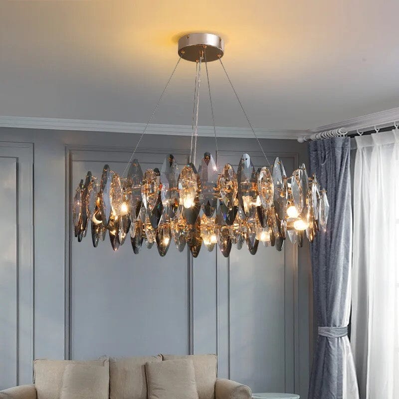 Lyra Nordic Crystal Leaf Chandelier Collection for Luxe Interiors