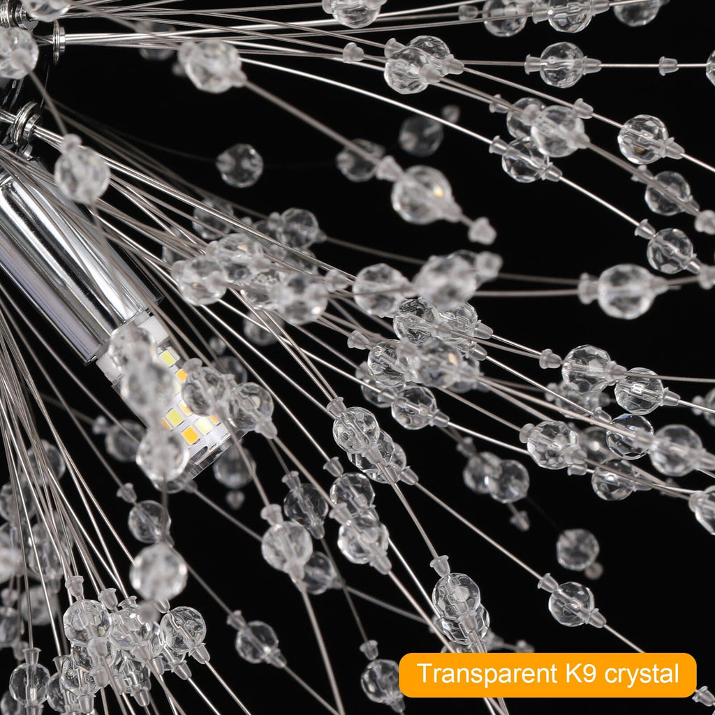 Moderne løvetann krystall pendellampe