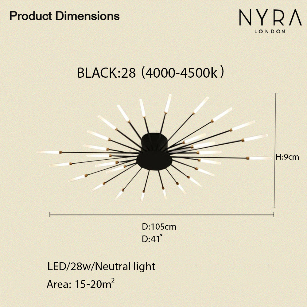 Lyra Wand-Style Chandelier Sculptural Centerpiece Lighting