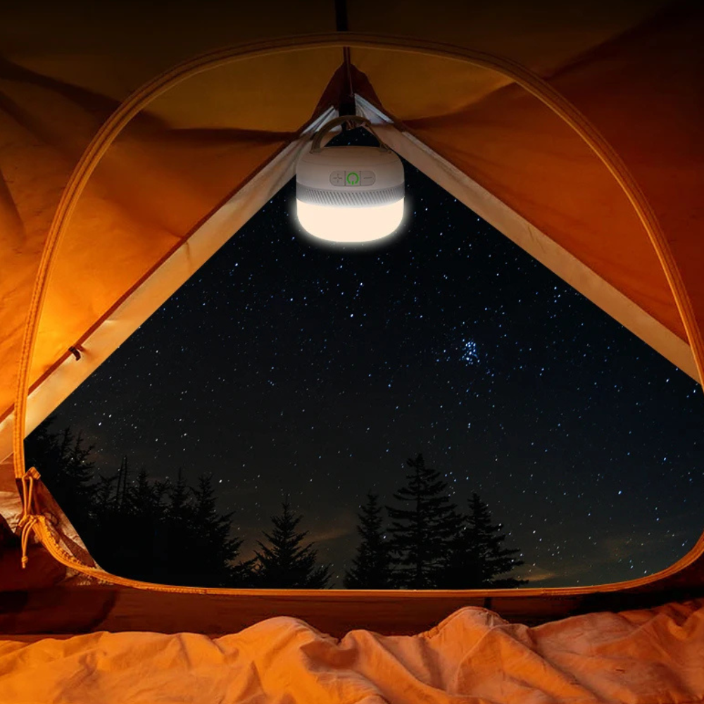 Lámpara de mesa para camping recargable