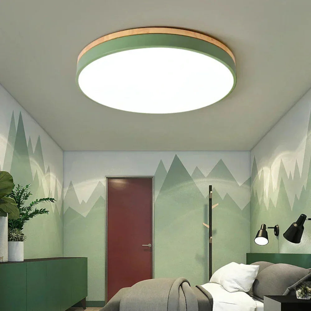 Ceiling light made of natural wood - Nordic minimalist design