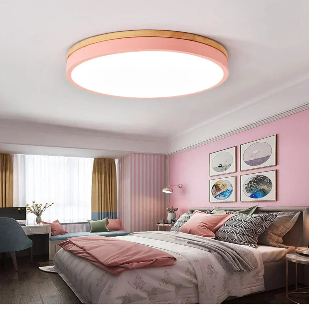 Ceiling light made of natural wood - Nordic minimalist design