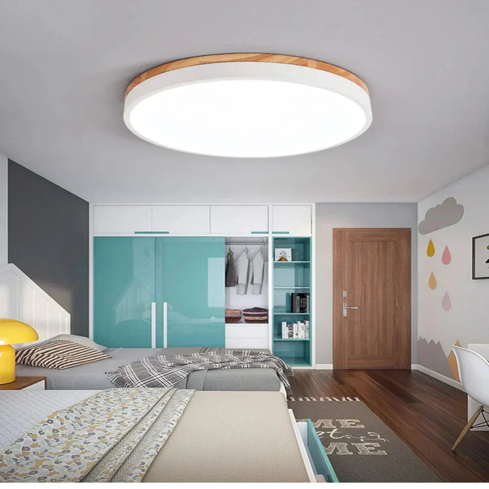 Ceiling light made of natural wood - Nordic minimalist design