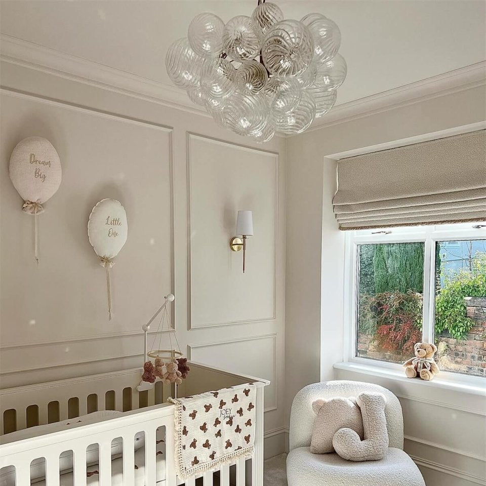 吊灯 | 玻璃泡泡吊灯，带可调节高度，适用于餐厅和客厅空间