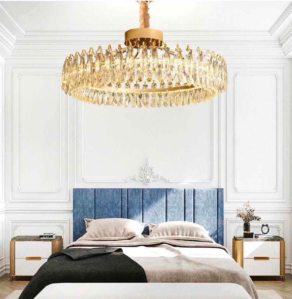 Lumistra Signature Crystal Ceiling Light In Gold Or Chrome With K9 Crystals