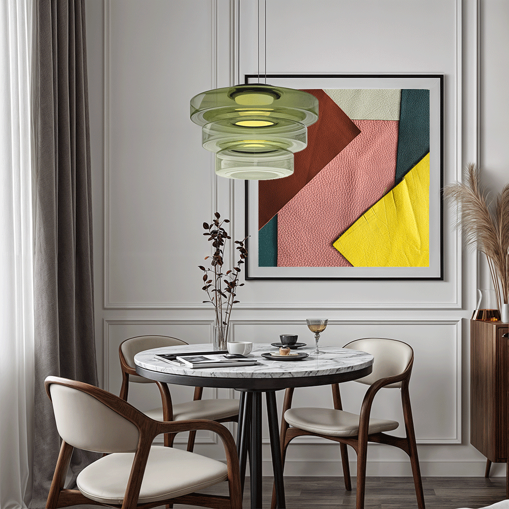 Fjord Glass Pendant Light for Modern Interiors with Soft Cozy Glow