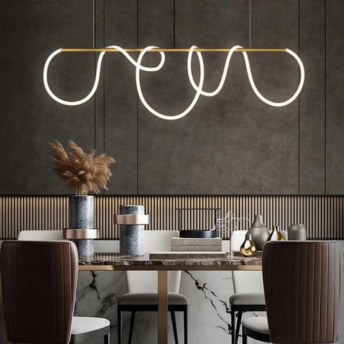 Novais Spiral Pendant Light For Modern Interiors With LED Glow