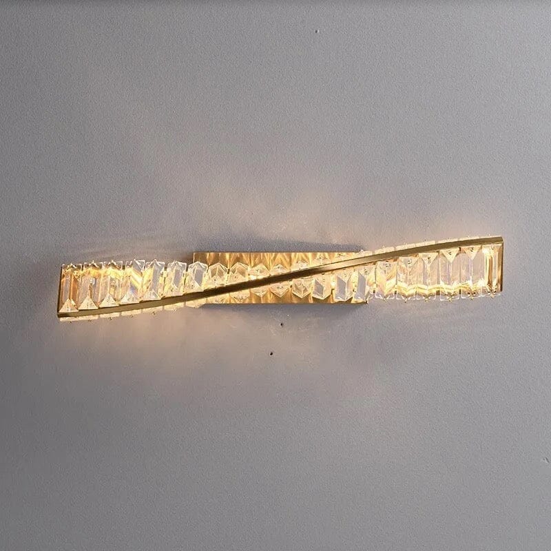 Aurora Crystal LED Wall Lamp in Stainless Steel Finish