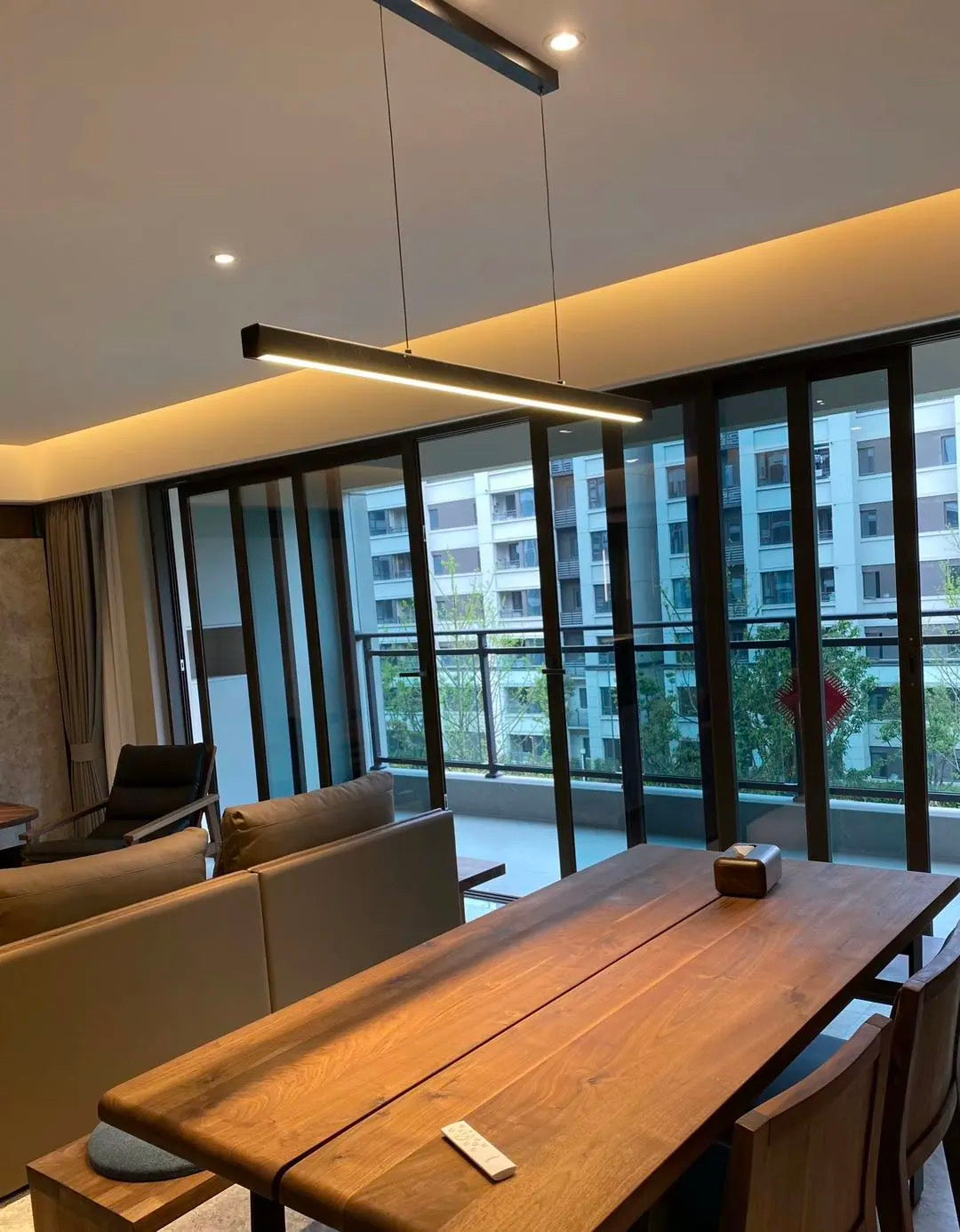 Novara Linear Bar Lamp Nordic Minimalist Aluminum Fixture In Nickel Finish