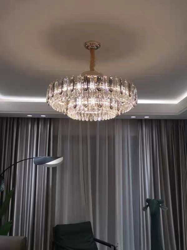 Lumistra Signature Crystal Ceiling Light In Gold Or Chrome With K9 Crystals