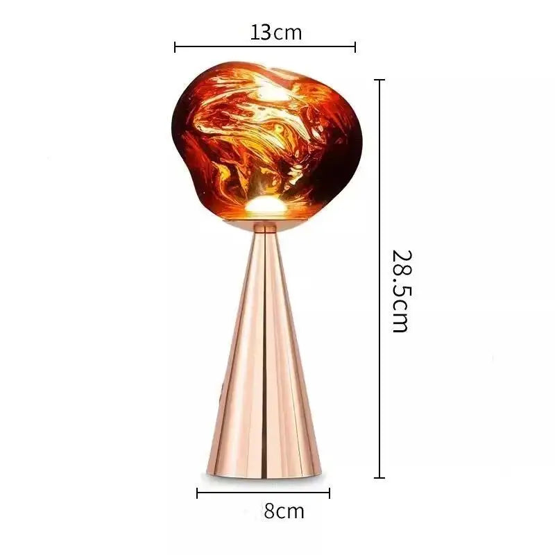 Candeeiro de mesa design lava bola de vidro recarregável