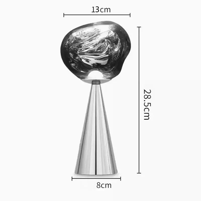 Candeeiro de mesa design lava bola de vidro recarregável