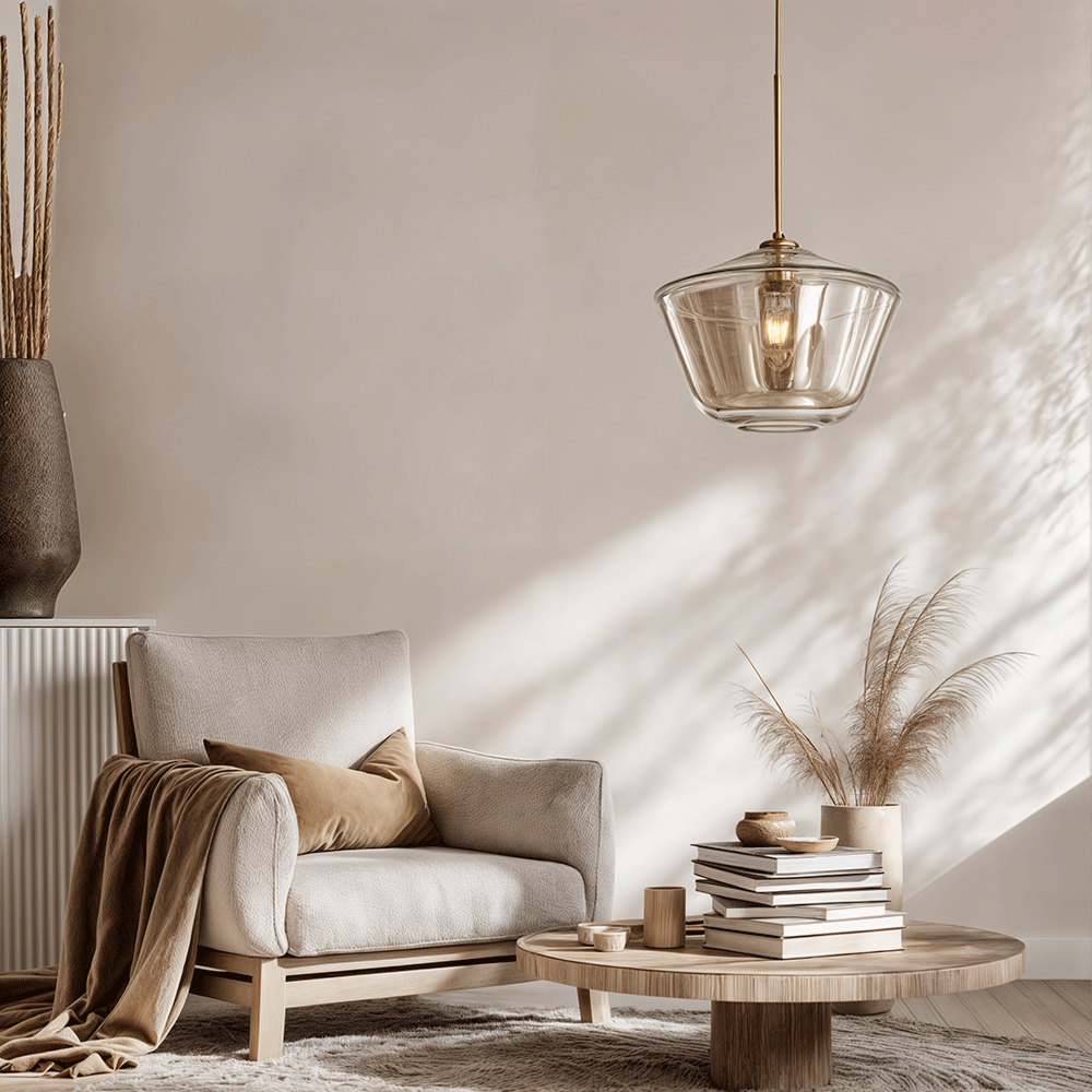 NovaLume LED Glass Pendant Light With Adjustable Height