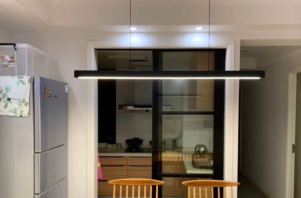 Novara Linear Bar Lamp Nordic Minimalist Aluminum Fixture In Nickel Finish