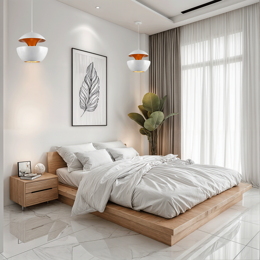 Aurelia Apple Pendant Light With Aluminum Body And Iron Finish