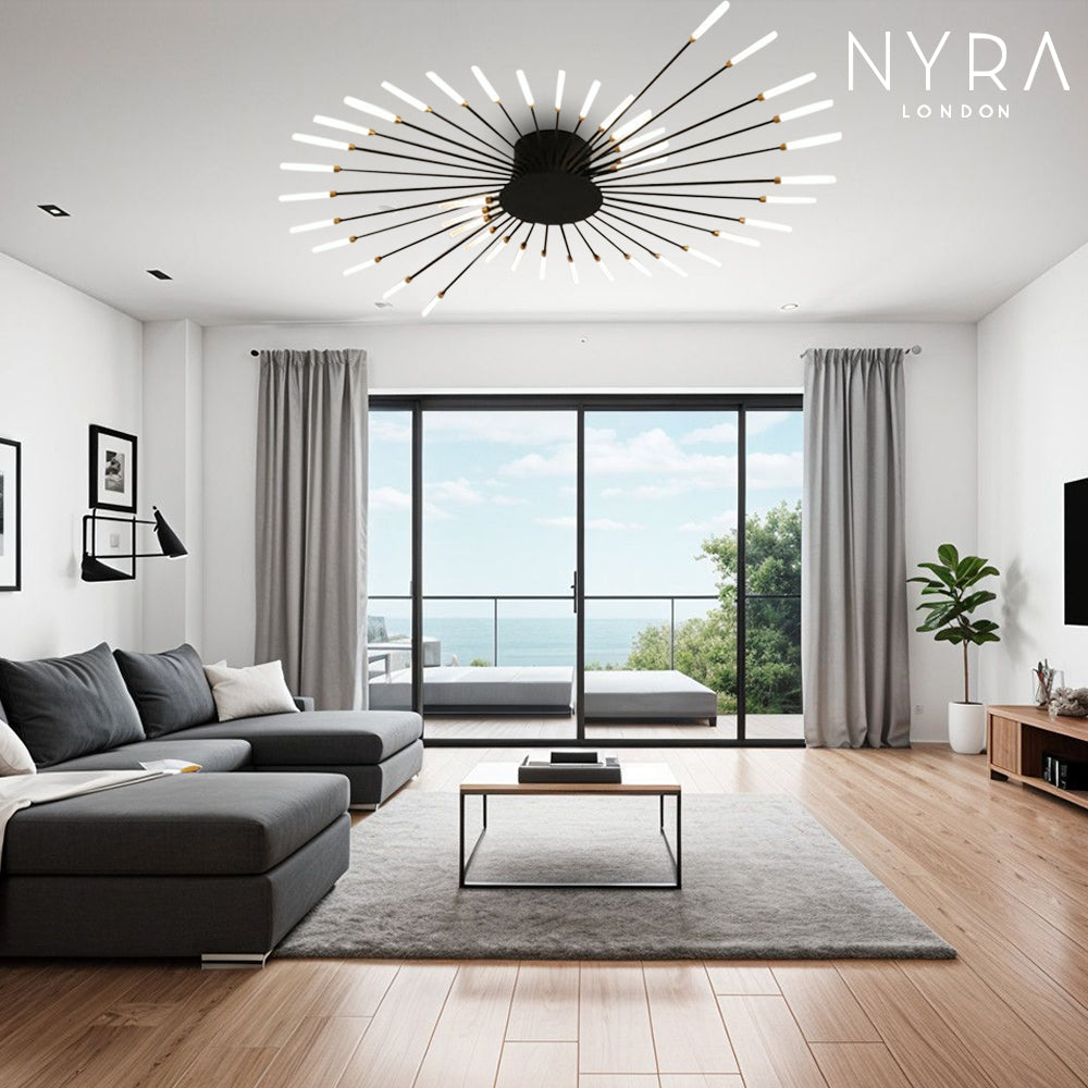 Lyra Wand-Style Chandelier Sculptural Centerpiece Lighting