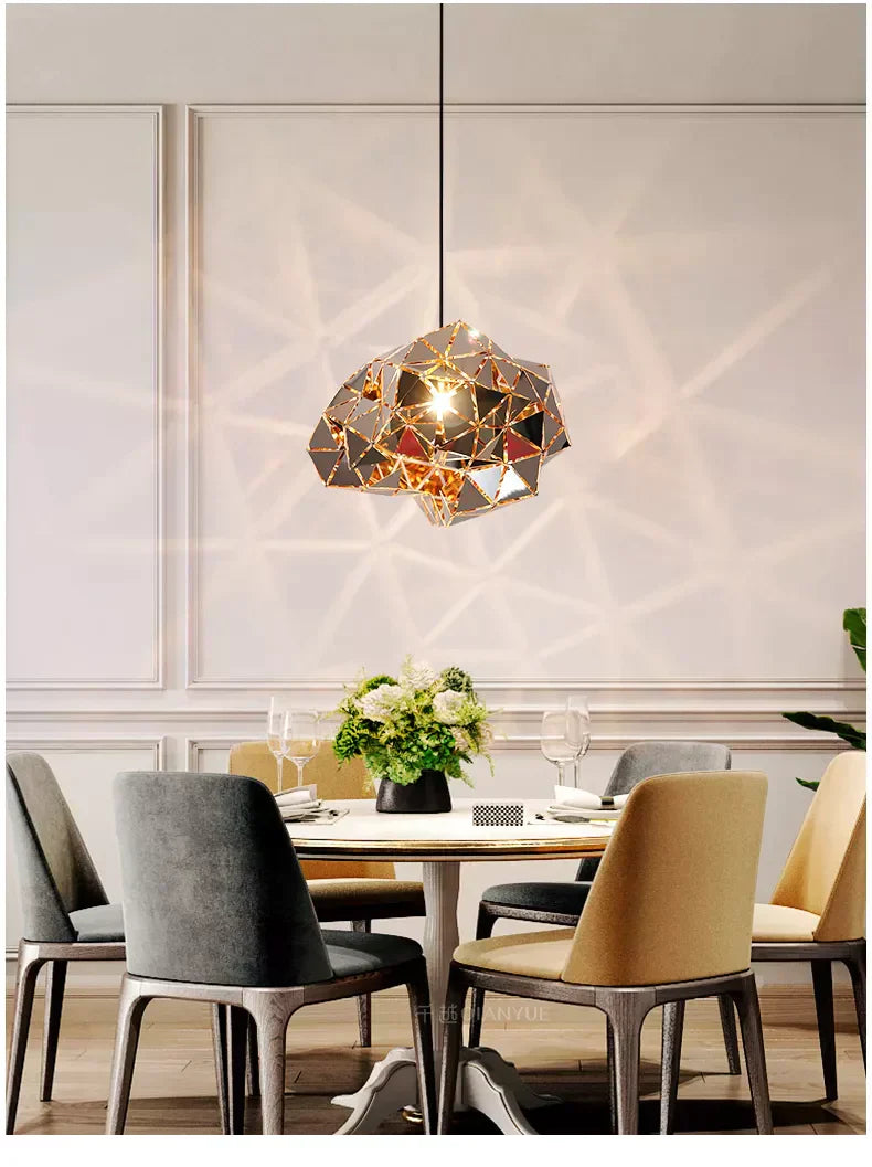 Cosmara Steel Pendant Lights With Meteorite Finish