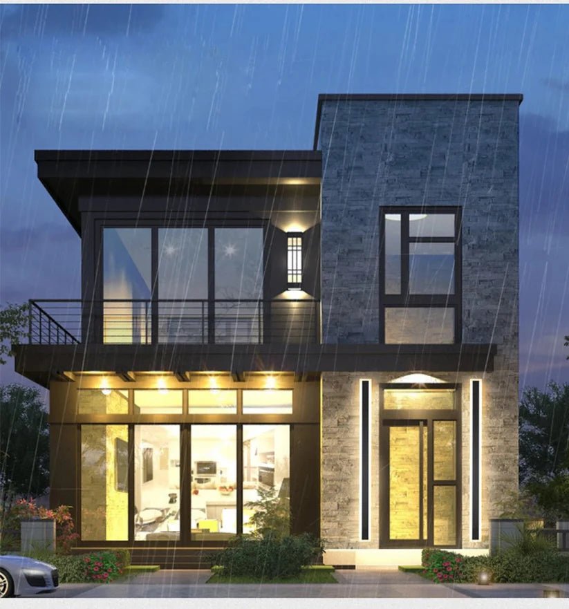 Edgiano | Outdoor wall light made of aluminum and acrylic – IP65, dimmable, modern for outdoors