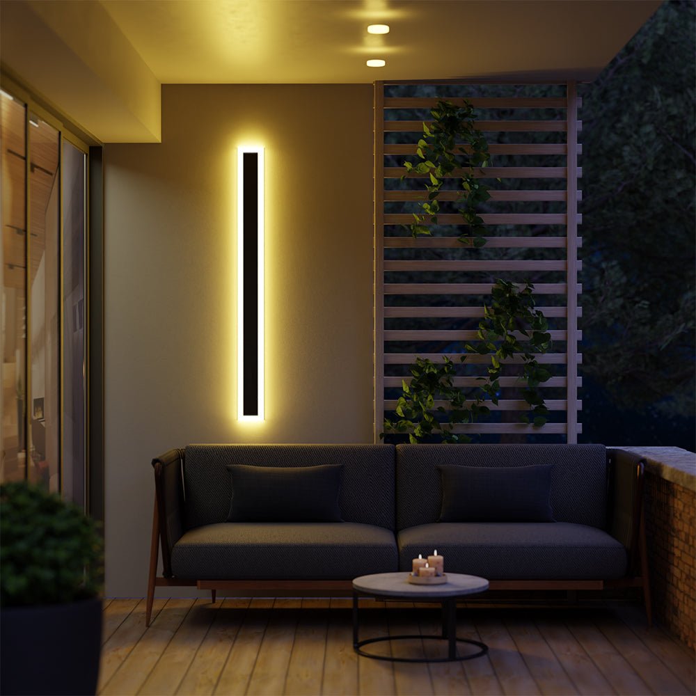 Edgiano | Outdoor wall light made of aluminum and acrylic – IP65, dimmable, modern for outdoors