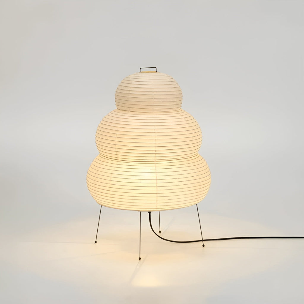 Elegantní stojací lampa v přírodním designu – rýžový papír pro harmonickou atmosféru