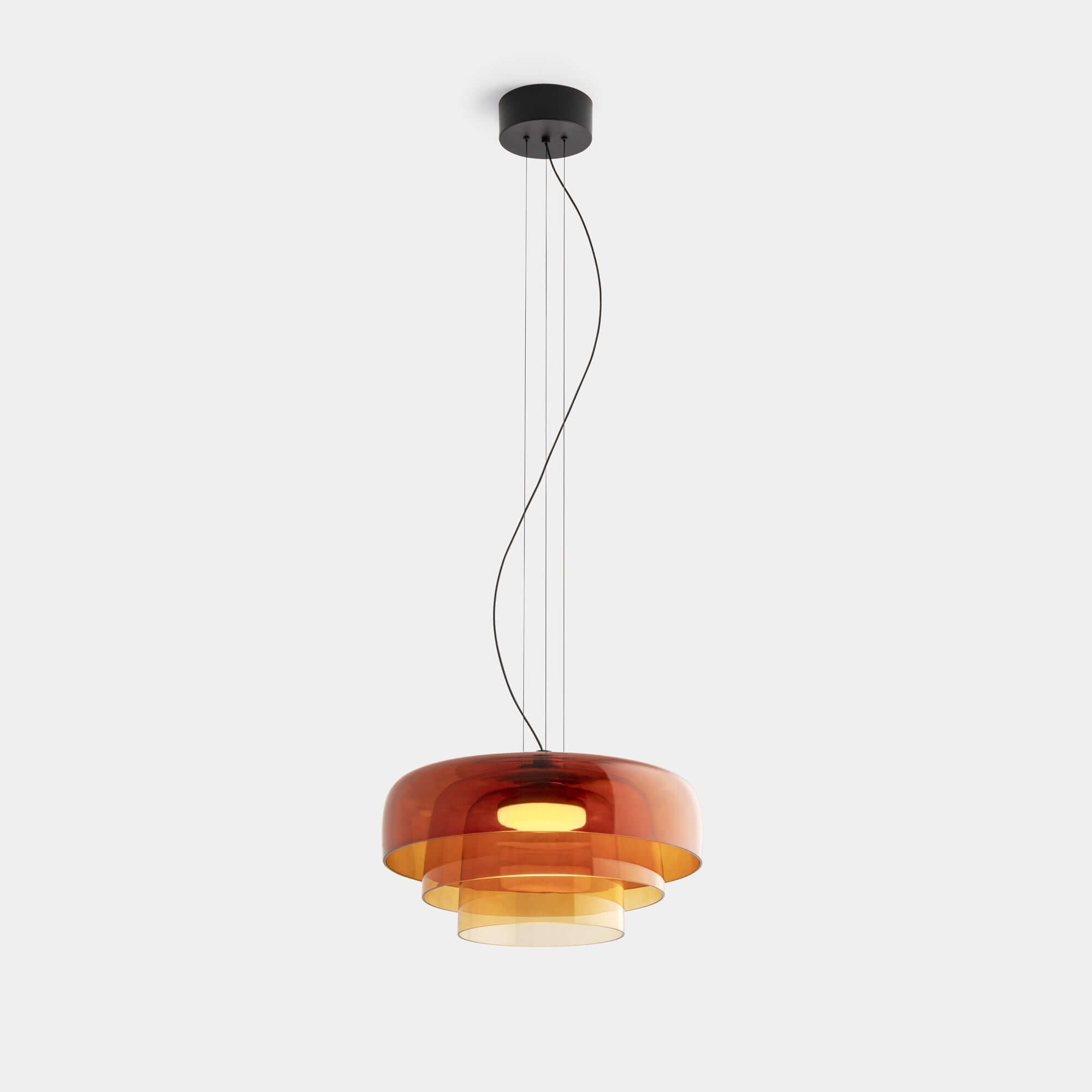Elegant glass pendant light with LED 8