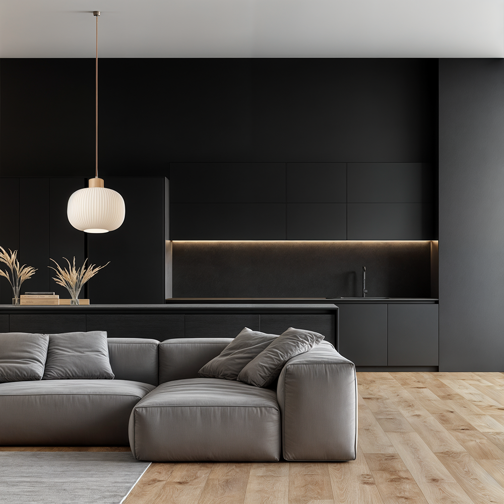 NovaGlaze Glass Stone Ceiling Light With Iron Finish by Ardent Studio