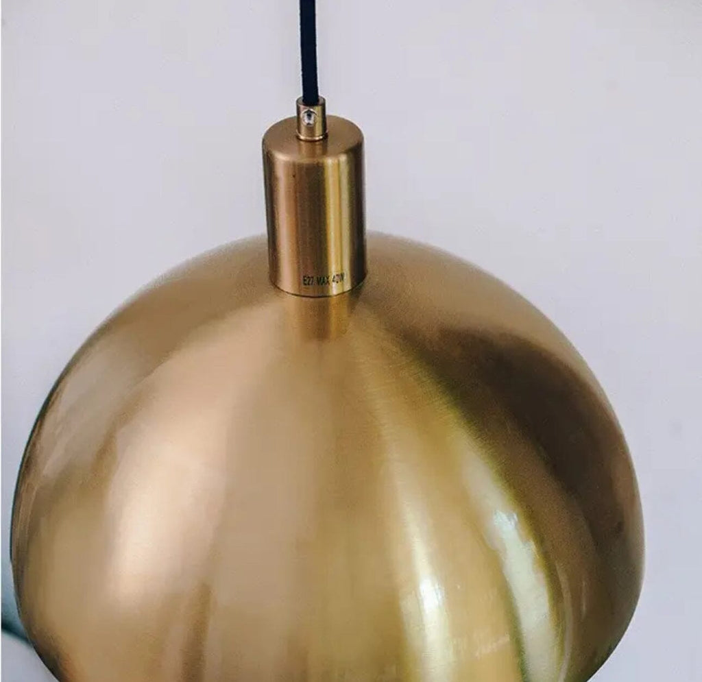 Aurelia Brass LED Pendant Light With Heat Resistant Shade