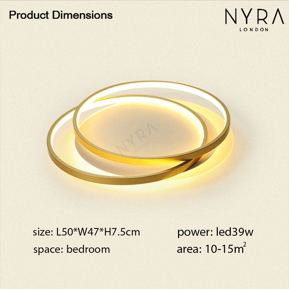 Elara Ring Light Modern Ceiling Lamp With Acrylic Shade