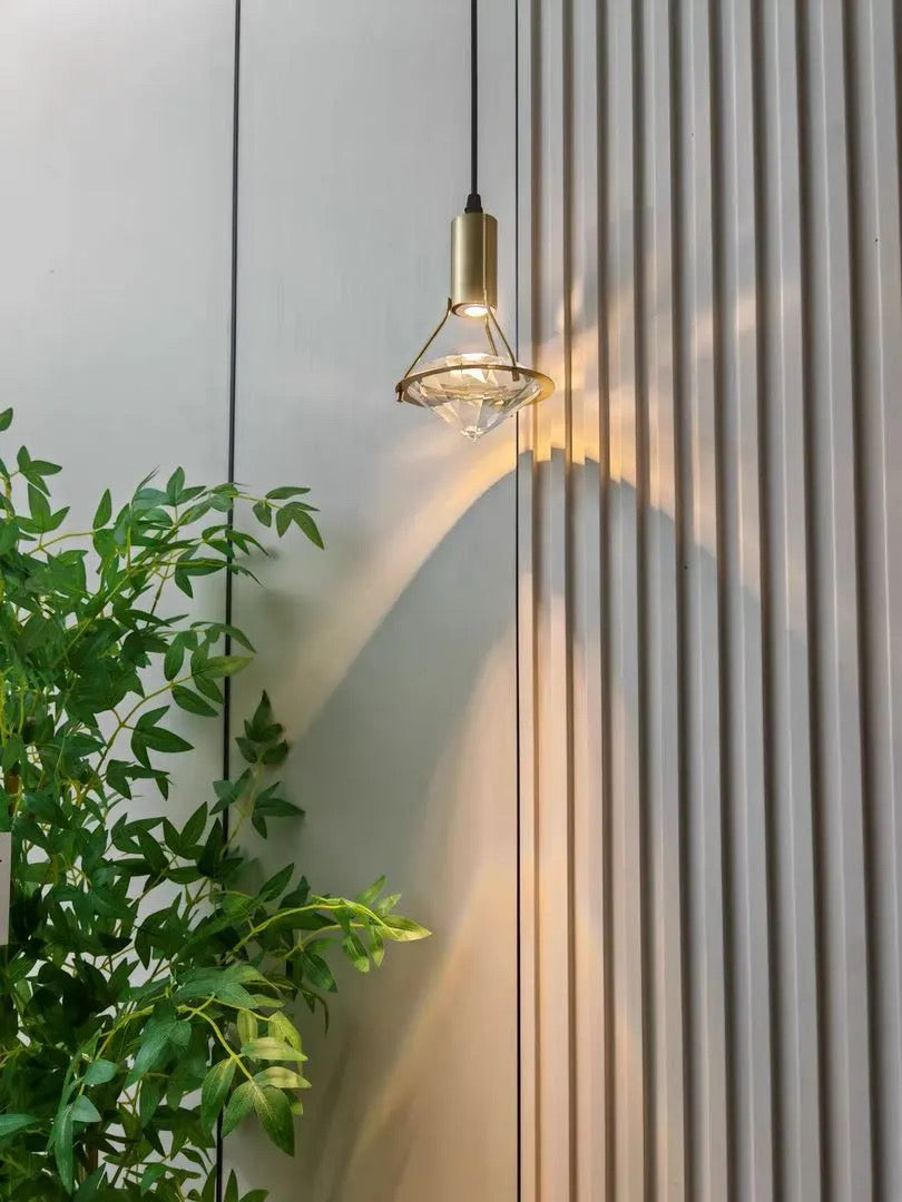 Aurelle Copper Crystal Pendant Light for Modern Homes