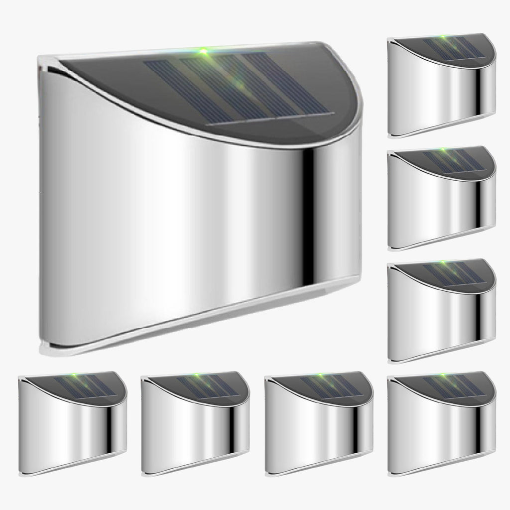 Solara Rustfritt Stål Solcelle LED Vegglampe Vanntett