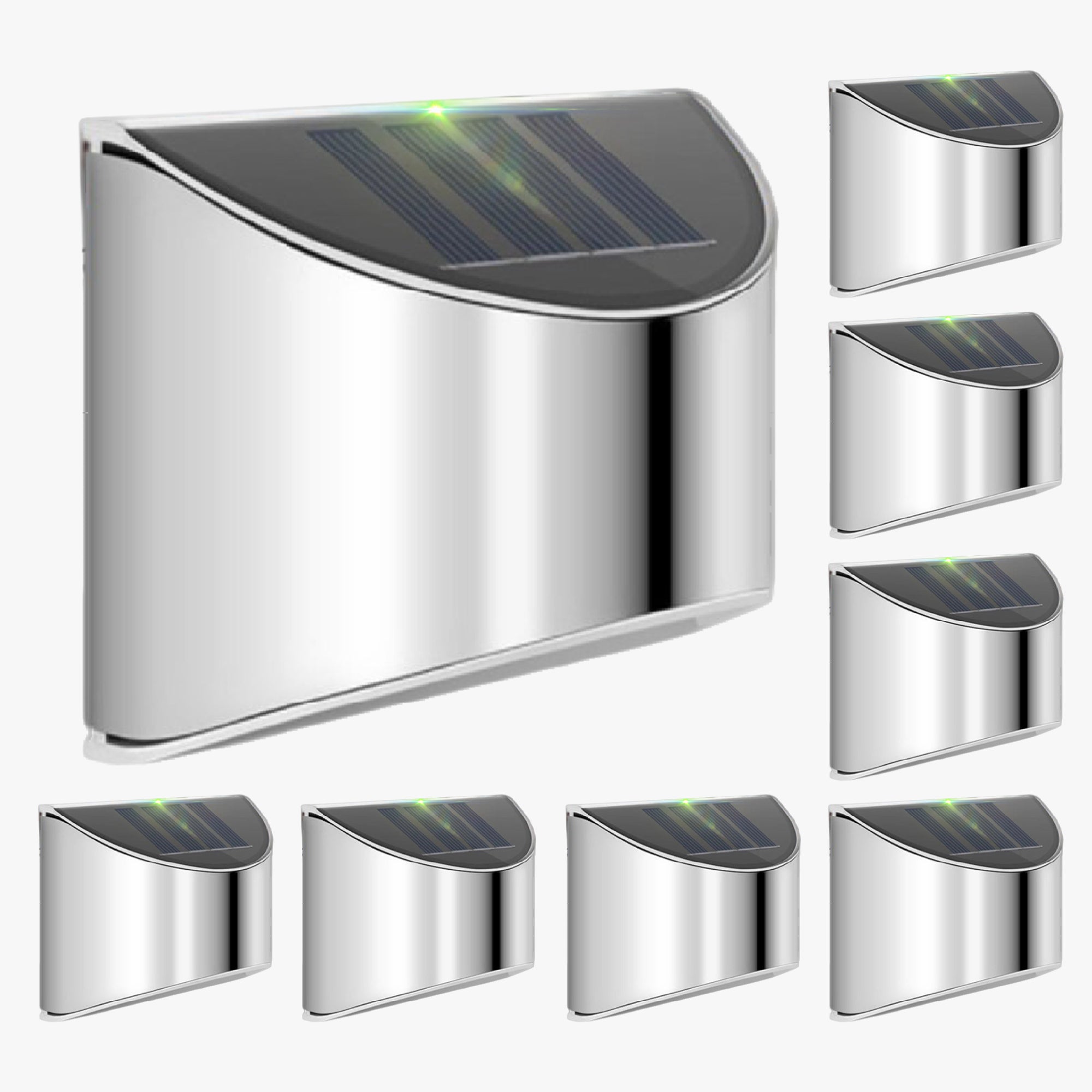 Solara Rustfritt Stål Solcelle LED Vegglampe Vanntett