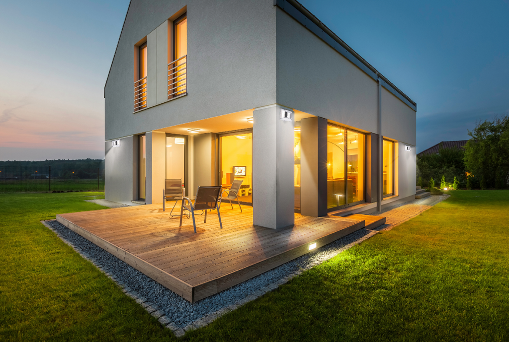 Solara Rustfritt Stål Solcelle LED Vegglampe Vanntett