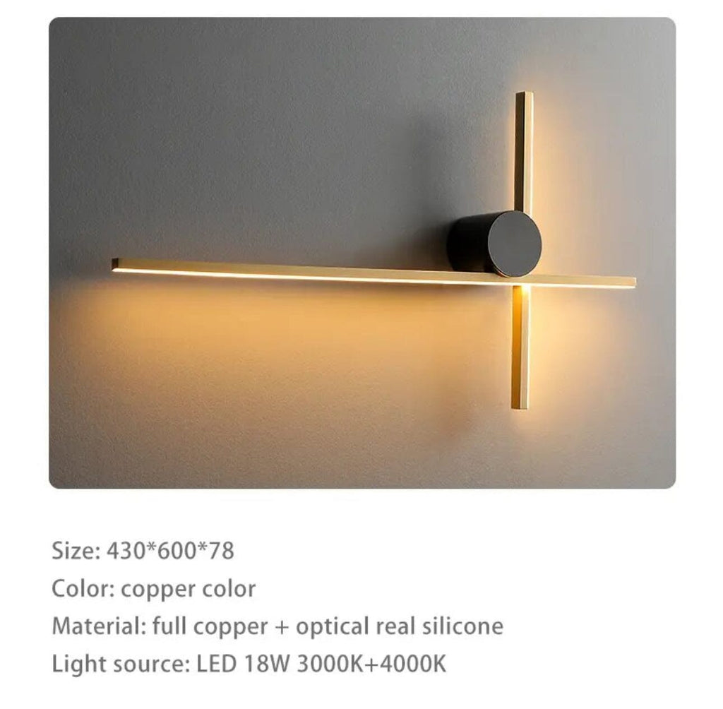 Kairo Brass Inspired Copper Wall Lamp Postmodern Style