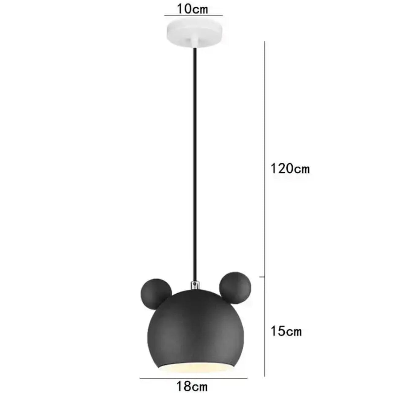 Nylera Mouse Pendant Light for Kids Rooms and Nurseries