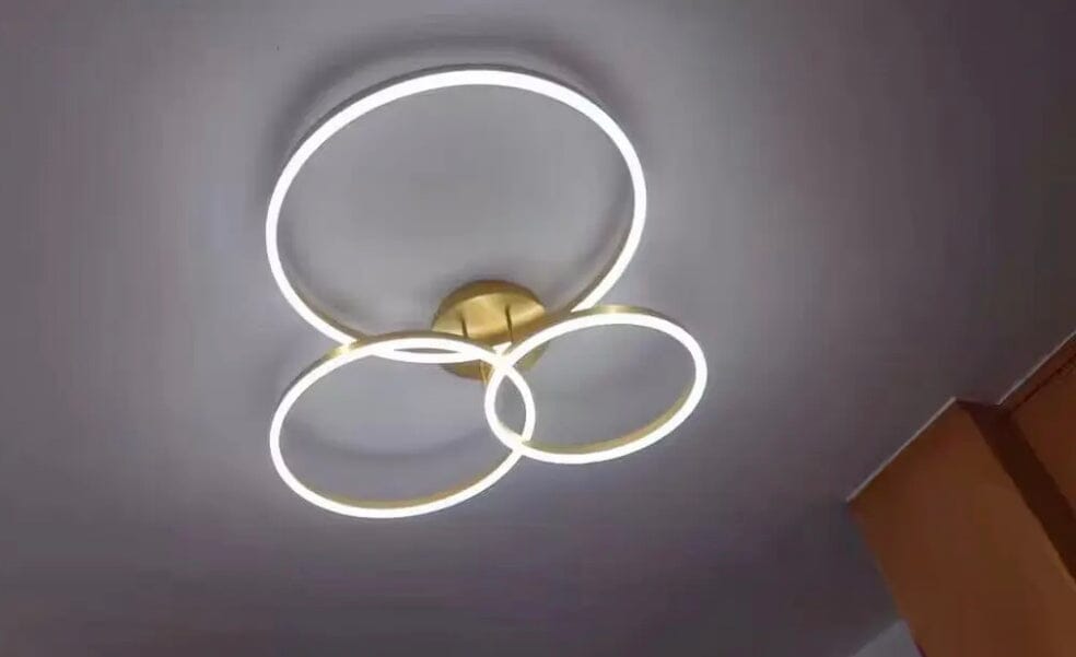 NexaLume LED Circular Ceiling Light in Coffee Gold Finish