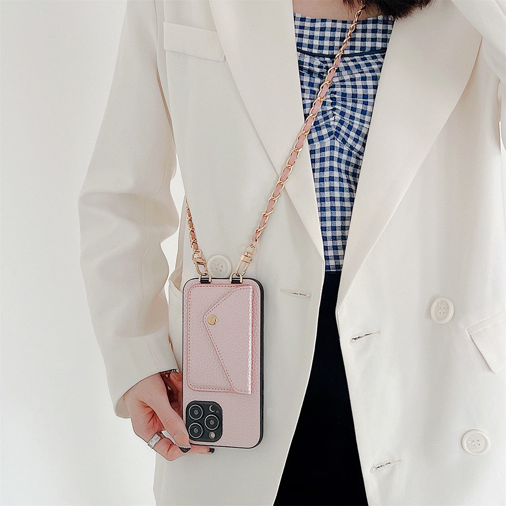 Funkční kryt na iPhone s peněženkou - Celeste