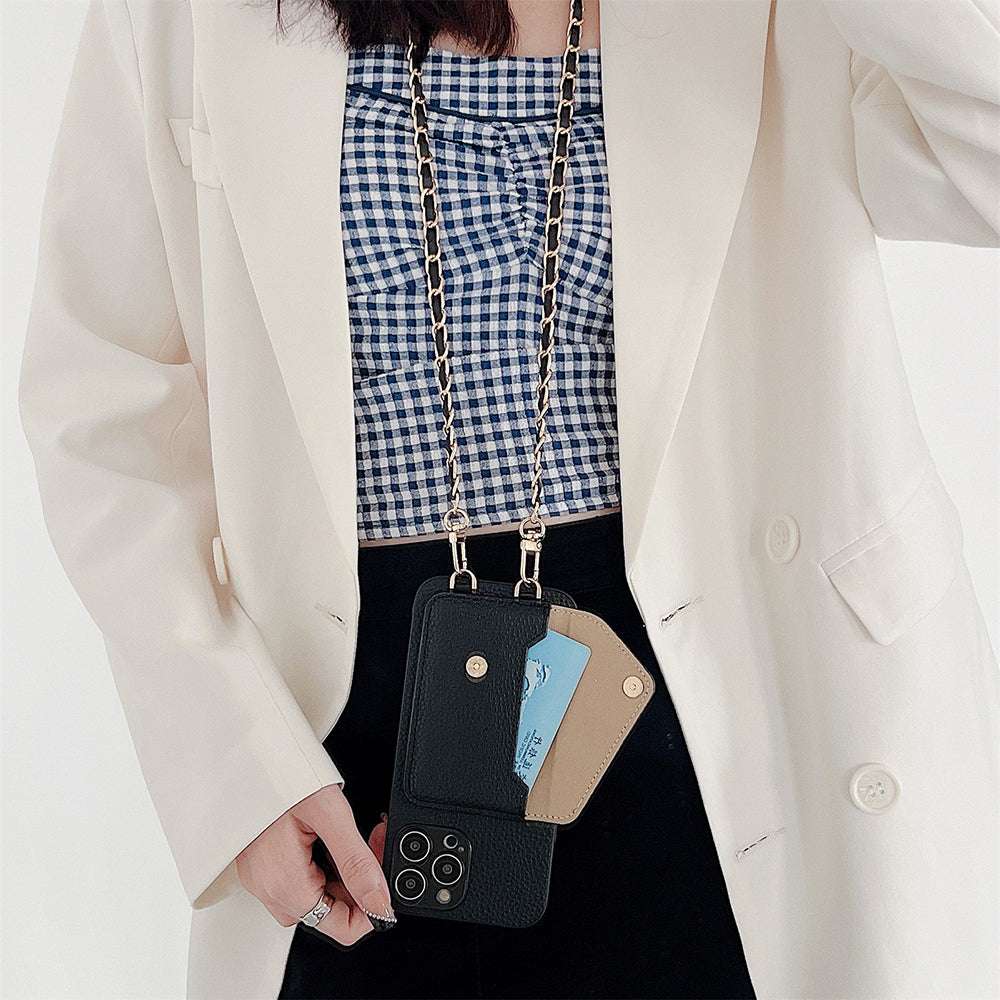 Funkční kryt na iPhone s peněženkou - Celeste