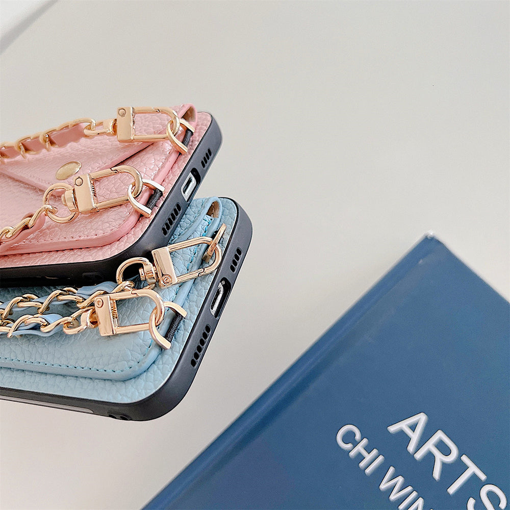 Funkční kryt na iPhone s peněženkou - Celeste