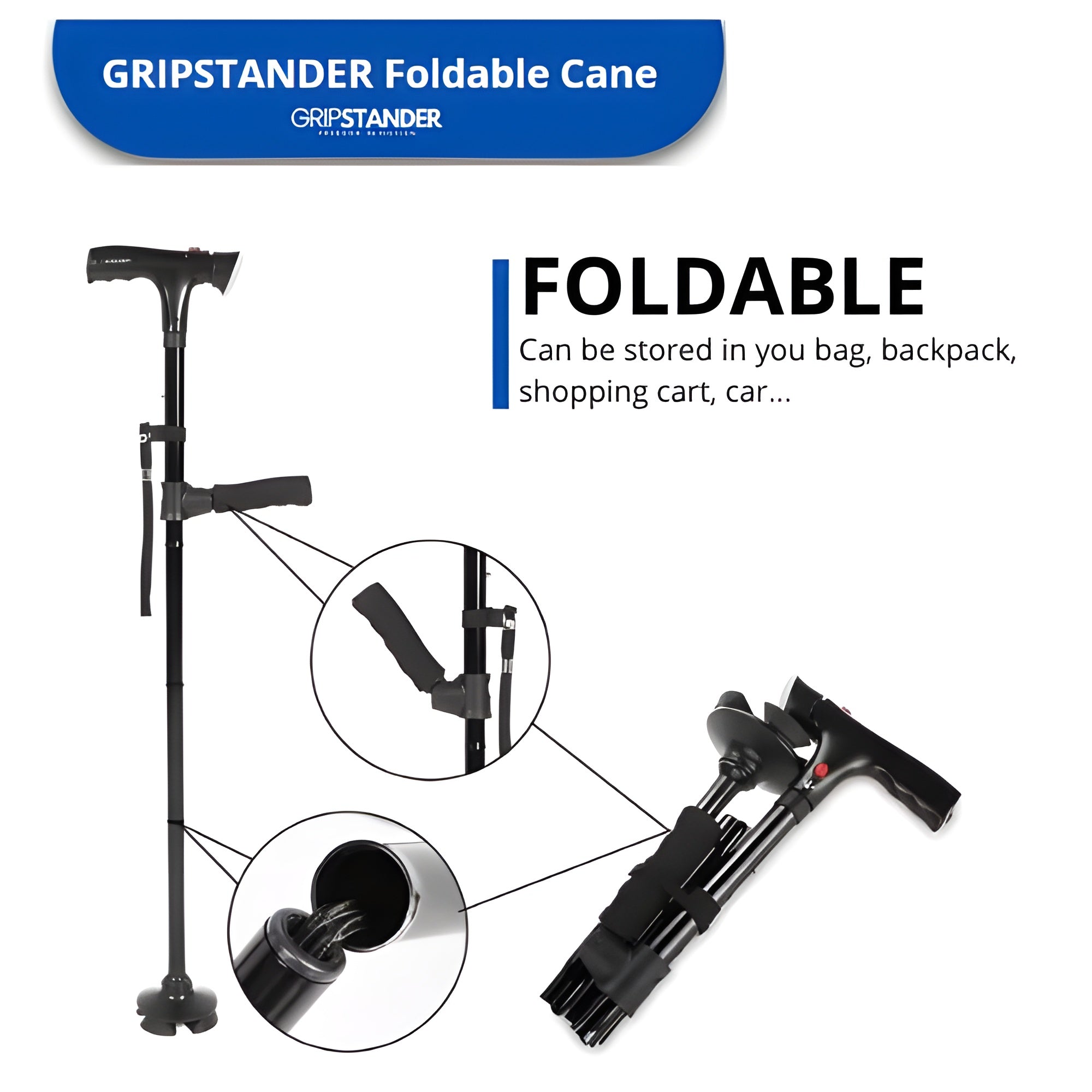 Grip Perfect™ | FOLDABLE WALKING CANE