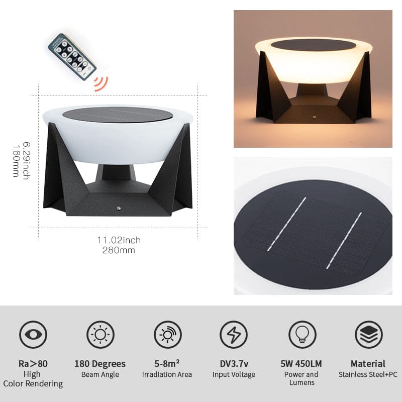 Silvyr Outdoor Solar Porch Light Nordic Inspired Wall Lamp