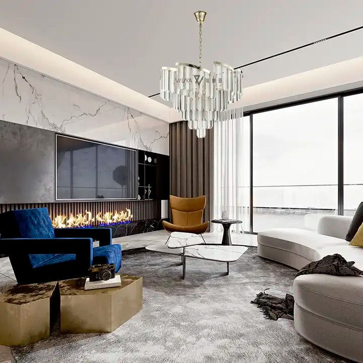 Aurelia Crystal Chandelier With Light Gold Finish And Polished Hardware