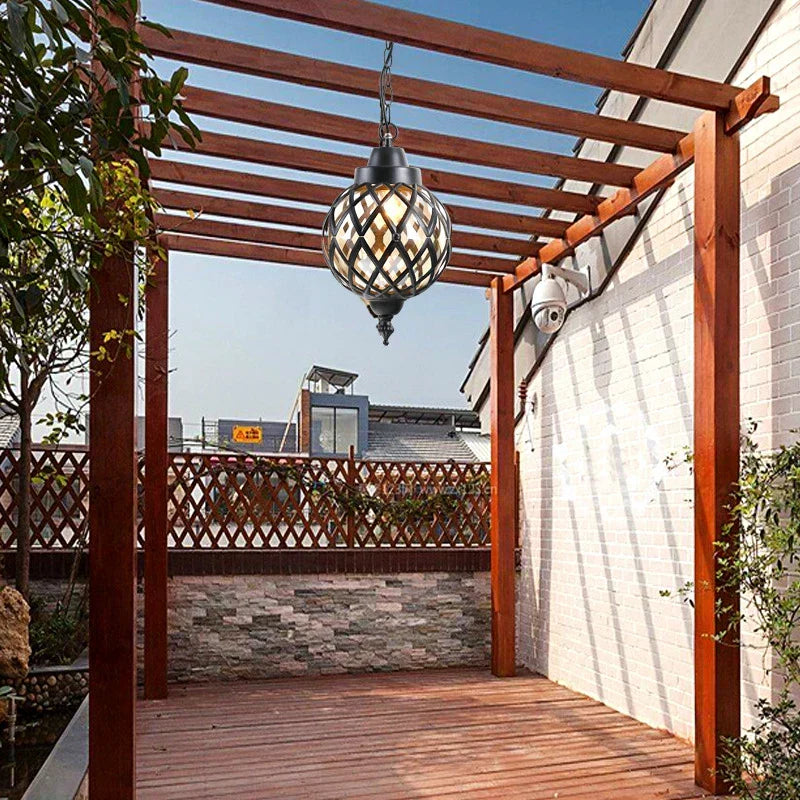 Arborae Outdoor Waterproof Chandelier With Grape Rack