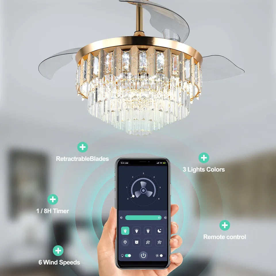 Solara Gold 42-Inch Ceiling Fan | Rust Resistant Finish